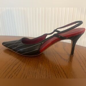 Dolce & Gabbana Black and Red Strappy Heels